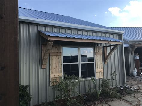 exterior corrugated metal awning